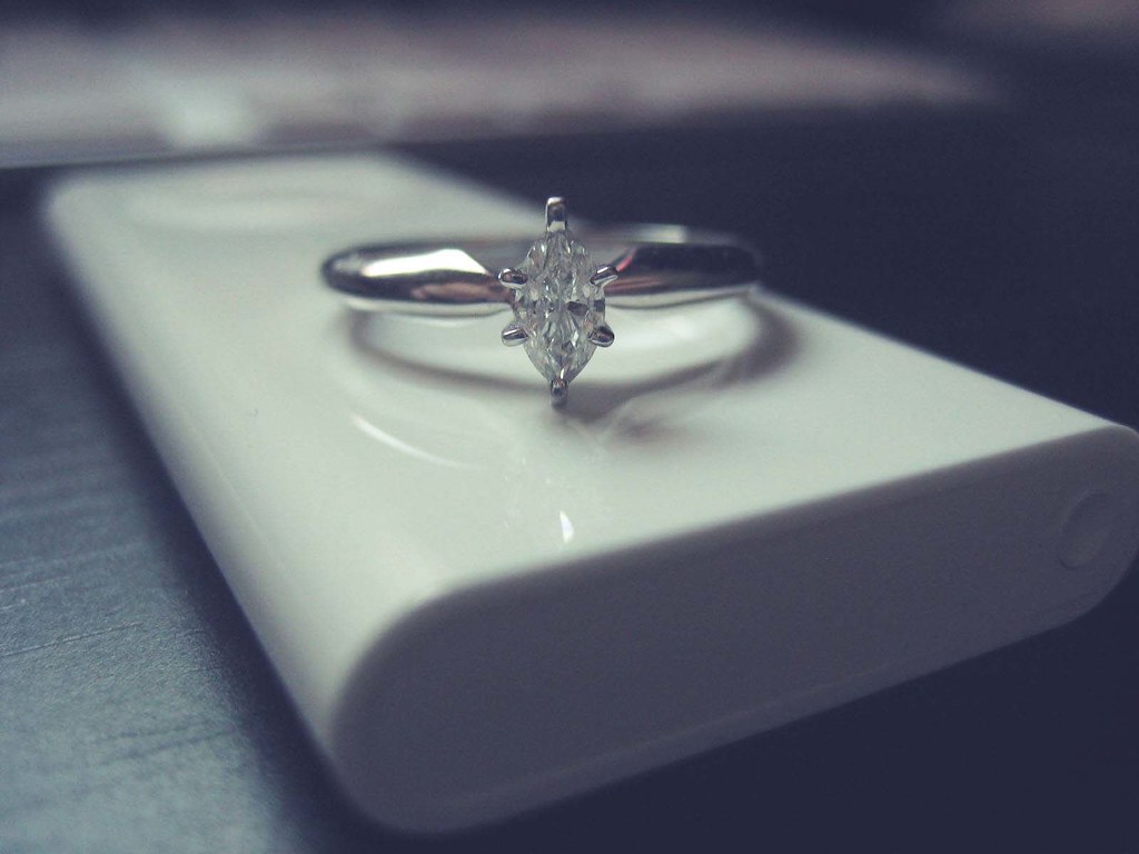 Bague de fiancailles solitaire en diamant