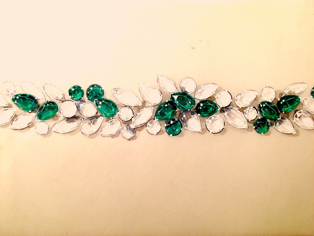 Diamond bracelet, close-up of the set mesh